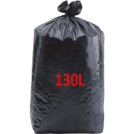 Sac poubelle 130L Tradex gris/noir – rouleau de 201671
