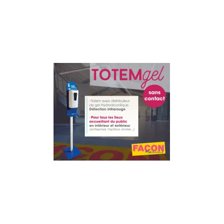 Distributeur gel hydroalcoolique sans contact TOTEMGEL4461