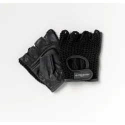Gants en maille cuir