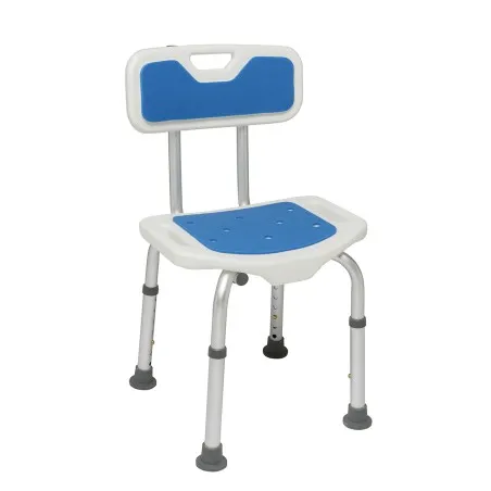 Chaise de douche avec dossier Herdegen bleue5257