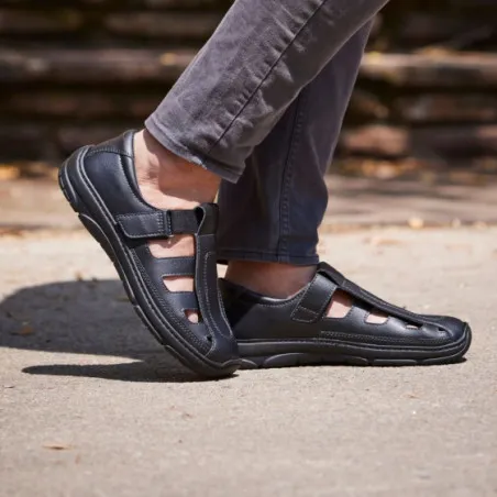 Sandale orthopédique homme Noir CHUT OTIS7325