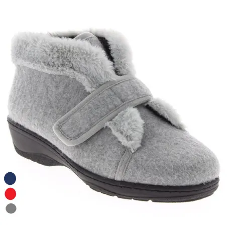 Chaussons orthopédiques Femme Plume bleu7503