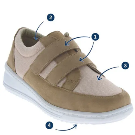 Basket CHUT confort femme  SUZIE Beige7523