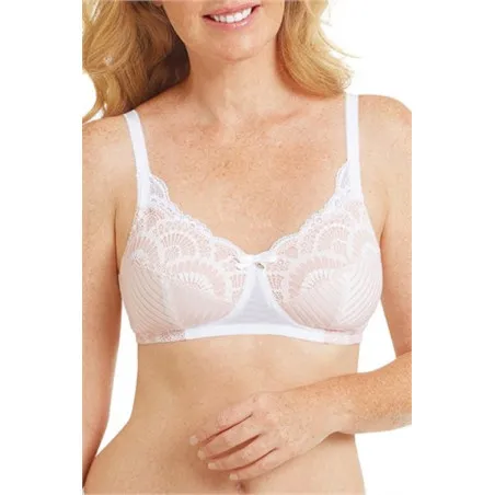 Soutien-gorge Karolina sans armatures Blanc/Sable7541