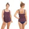 Maillot de bain 2 Pièces - Alabama - Marine Rouille (Tankini + Slip)8384