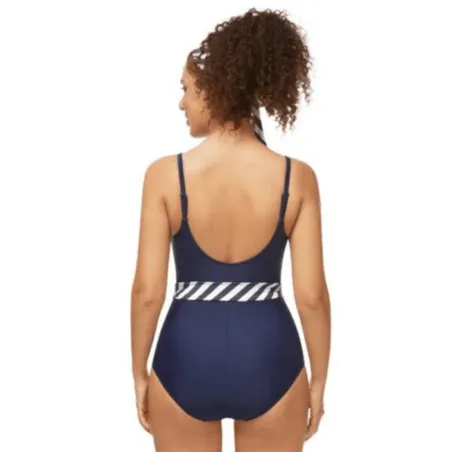Maillot de bain 1 Pièce - Infinity Pool Rayé - Bleu8420