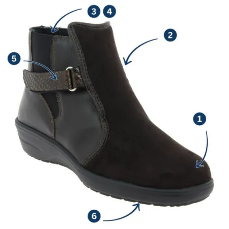 Bottines Femme Syrielle Chocolat8544