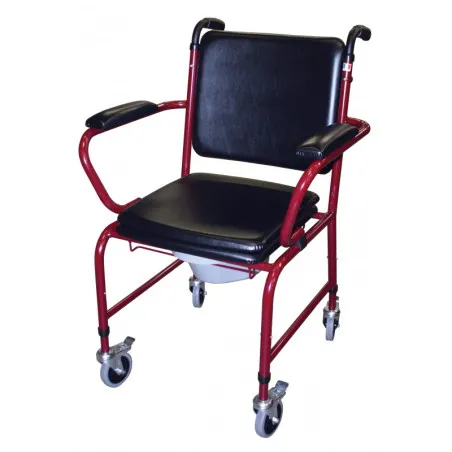 Chaise de toilette à roulettes GR 171 – Accoudoirs relevables et réglable8696