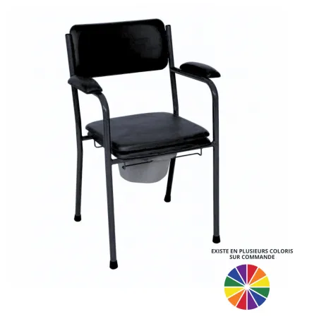 Chaise percée GR 10 – Fauteuil garde-robe, chaise toilette, hauteur fixe8699