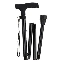 Canne pliante noire en T...