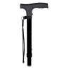 Canne pliante noire en T Soft Touch8729