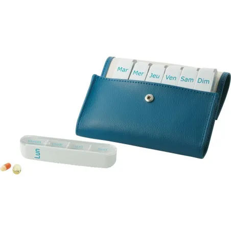 Pilulier semainier Pilbox Liberty - bleu ou camel8793