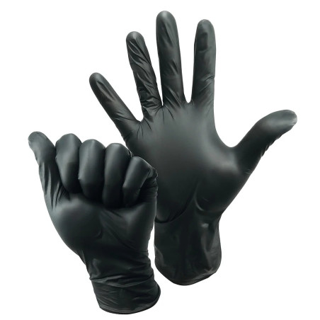 Gants nitrile non poudres noirs9421
