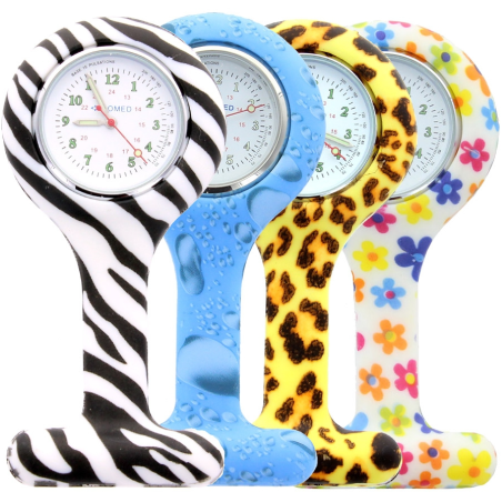 Montre trotteuse infirmière à motifs9438