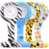 Montre trotteuse infirmière à motifs9438
