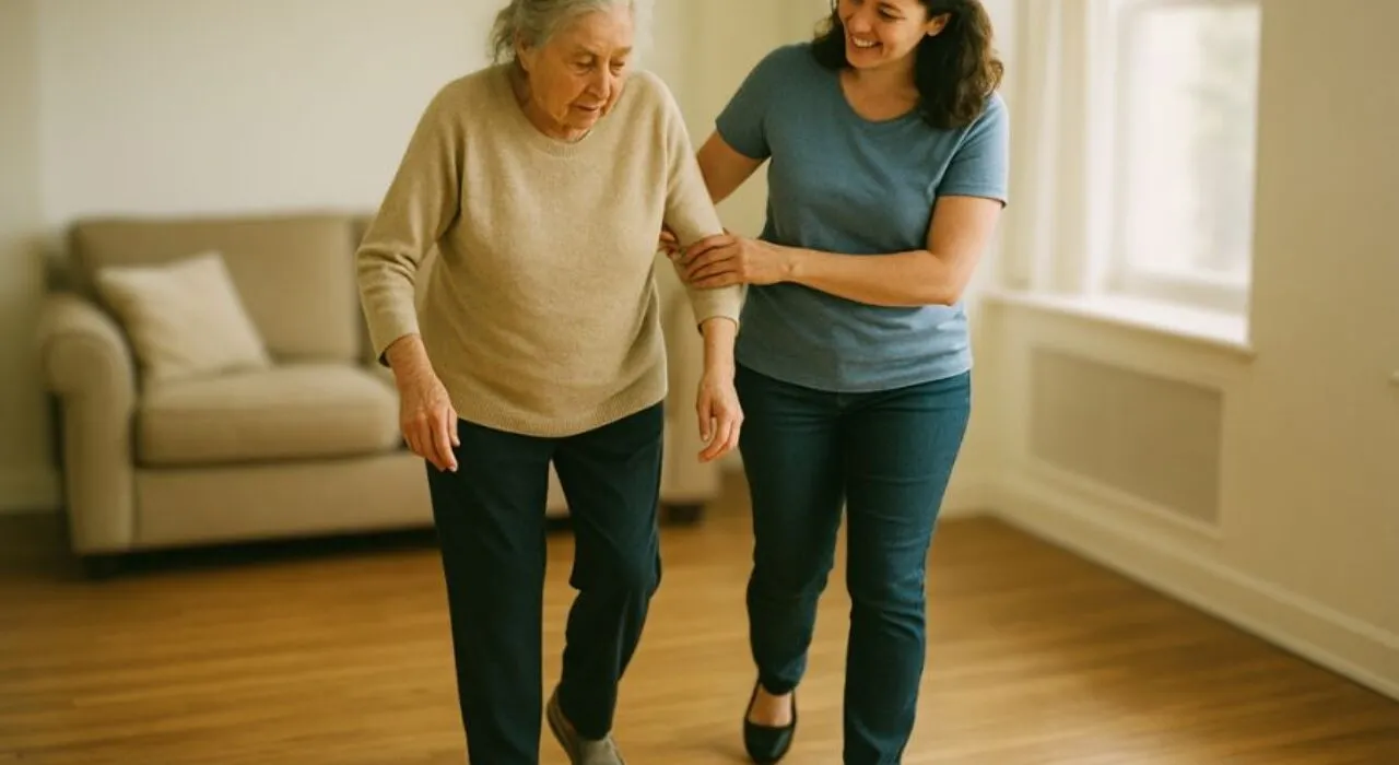 Comment aider une personne âgée à marcher ?